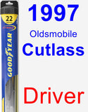 Driver Wiper Blade for 1997 Oldsmobile Cutlass - Hybrid