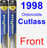 Front Wiper Blade Pack for 1998 Oldsmobile Cutlass - Hybrid