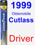 Driver Wiper Blade for 1999 Oldsmobile Cutlass - Hybrid