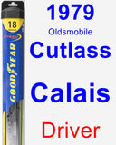 Driver Wiper Blade for 1979 Oldsmobile Cutlass Calais - Hybrid