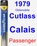 Passenger Wiper Blade for 1979 Oldsmobile Cutlass Calais - Hybrid