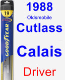 Driver Wiper Blade for 1988 Oldsmobile Cutlass Calais - Hybrid