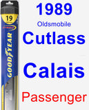 Passenger Wiper Blade for 1989 Oldsmobile Cutlass Calais - Hybrid