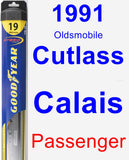 Passenger Wiper Blade for 1991 Oldsmobile Cutlass Calais - Hybrid