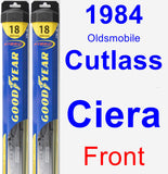 Front Wiper Blade Pack for 1984 Oldsmobile Cutlass Ciera - Hybrid