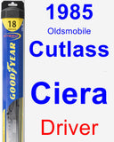 Driver Wiper Blade for 1985 Oldsmobile Cutlass Ciera - Hybrid