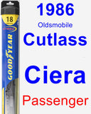 Passenger Wiper Blade for 1986 Oldsmobile Cutlass Ciera - Hybrid