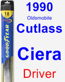 Driver Wiper Blade for 1990 Oldsmobile Cutlass Ciera - Hybrid