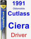 Driver Wiper Blade for 1991 Oldsmobile Cutlass Ciera - Hybrid