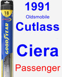 Passenger Wiper Blade for 1991 Oldsmobile Cutlass Ciera - Hybrid