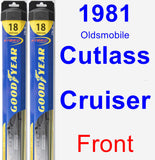 Front Wiper Blade Pack for 1981 Oldsmobile Cutlass Cruiser - Hybrid