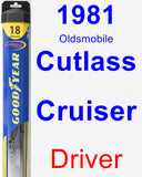 Driver Wiper Blade for 1981 Oldsmobile Cutlass Cruiser - Hybrid