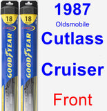 Front Wiper Blade Pack for 1987 Oldsmobile Cutlass Cruiser - Hybrid