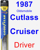 Driver Wiper Blade for 1987 Oldsmobile Cutlass Cruiser - Hybrid