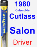 Driver Wiper Blade for 1980 Oldsmobile Cutlass Salon - Hybrid