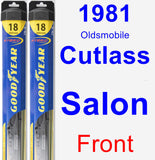 Front Wiper Blade Pack for 1981 Oldsmobile Cutlass Salon - Hybrid