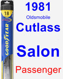 Passenger Wiper Blade for 1981 Oldsmobile Cutlass Salon - Hybrid