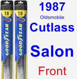 Front Wiper Blade Pack for 1987 Oldsmobile Cutlass Salon - Hybrid