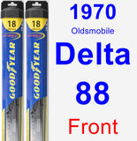 Front Wiper Blade Pack for 1970 Oldsmobile Delta 88 - Hybrid