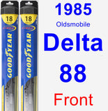 Front Wiper Blade Pack for 1985 Oldsmobile Delta 88 - Hybrid