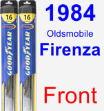 Front Wiper Blade Pack for 1984 Oldsmobile Firenza - Hybrid