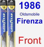 Front Wiper Blade Pack for 1986 Oldsmobile Firenza - Hybrid