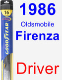 Driver Wiper Blade for 1986 Oldsmobile Firenza - Hybrid