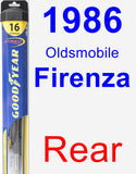 Rear Wiper Blade for 1986 Oldsmobile Firenza - Hybrid