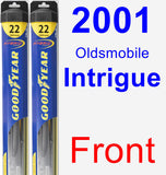 Front Wiper Blade Pack for 2001 Oldsmobile Intrigue - Hybrid