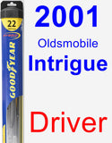 Driver Wiper Blade for 2001 Oldsmobile Intrigue - Hybrid