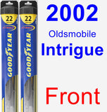 Front Wiper Blade Pack for 2002 Oldsmobile Intrigue - Hybrid