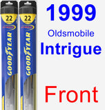 Front Wiper Blade Pack for 1999 Oldsmobile Intrigue - Hybrid