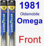 Front Wiper Blade Pack for 1981 Oldsmobile Omega - Hybrid