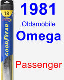 Passenger Wiper Blade for 1981 Oldsmobile Omega - Hybrid