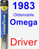 Driver Wiper Blade for 1983 Oldsmobile Omega - Hybrid