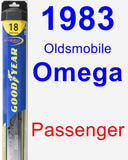 Passenger Wiper Blade for 1983 Oldsmobile Omega - Hybrid