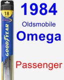 Passenger Wiper Blade for 1984 Oldsmobile Omega - Hybrid