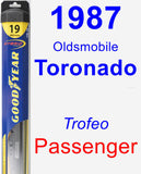 Passenger Wiper Blade for 1987 Oldsmobile Toronado - Hybrid