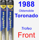 Front Wiper Blade Pack for 1988 Oldsmobile Toronado - Hybrid