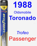 Passenger Wiper Blade for 1988 Oldsmobile Toronado - Hybrid