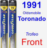 Front Wiper Blade Pack for 1991 Oldsmobile Toronado - Hybrid