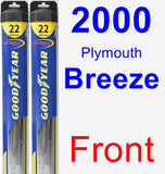 Front Wiper Blade Pack for 2000 Plymouth Breeze - Hybrid