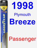 Passenger Wiper Blade for 1998 Plymouth Breeze - Hybrid