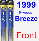 Front Wiper Blade Pack for 1999 Plymouth Breeze - Hybrid