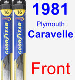 Front Wiper Blade Pack for 1981 Plymouth Caravelle - Hybrid