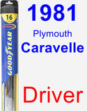 Driver Wiper Blade for 1981 Plymouth Caravelle - Hybrid