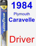 Driver Wiper Blade for 1984 Plymouth Caravelle - Hybrid