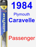 Passenger Wiper Blade for 1984 Plymouth Caravelle - Hybrid