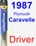 Driver Wiper Blade for 1987 Plymouth Caravelle - Hybrid