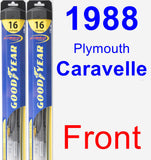 Front Wiper Blade Pack for 1988 Plymouth Caravelle - Hybrid